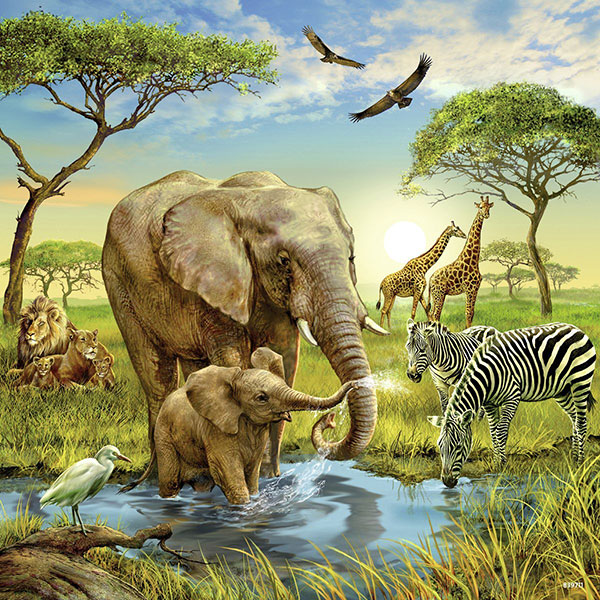 Ravensburger puzzle Dečije puzle - 3x49 - Životinje - Animals of the Earth  3x49 delova RA09330 - pogled 4