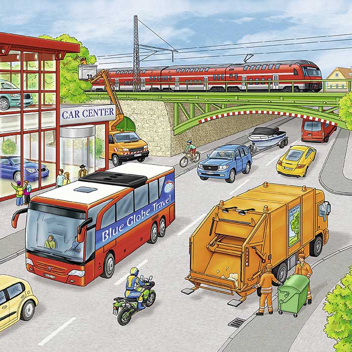 Ravensburger puzzle Dečije puzle - 3x49 - Saobraćaj - All On The Go 3x49 delova RA09273 - pogled 4