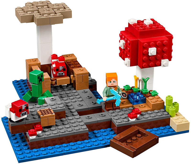 LEGO® Minecraft kocke  The Mushroom Island - Ostrvo pečuraka 247 delova 21129 - pogled 4