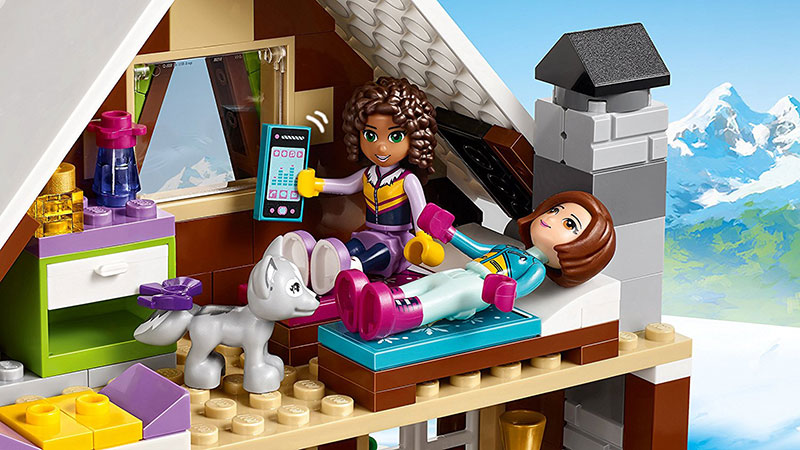 LEGO® FRIENDS kocke Snow Resort Chalet - Skijalište: Planinska koliba  402 dela  41323 - pogled 4