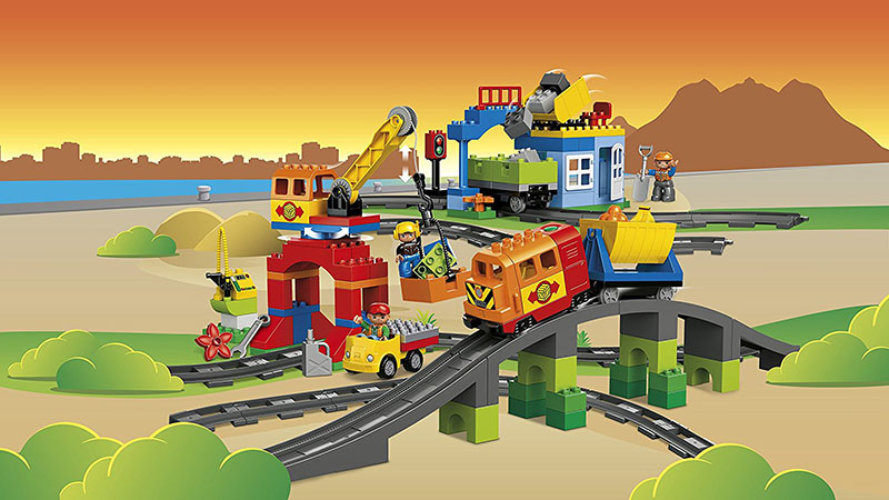 LEGO® DUPLO® kocke Deluxe Train Set - Vozovi-Deluks set 134 dela 10508 - pogled 4