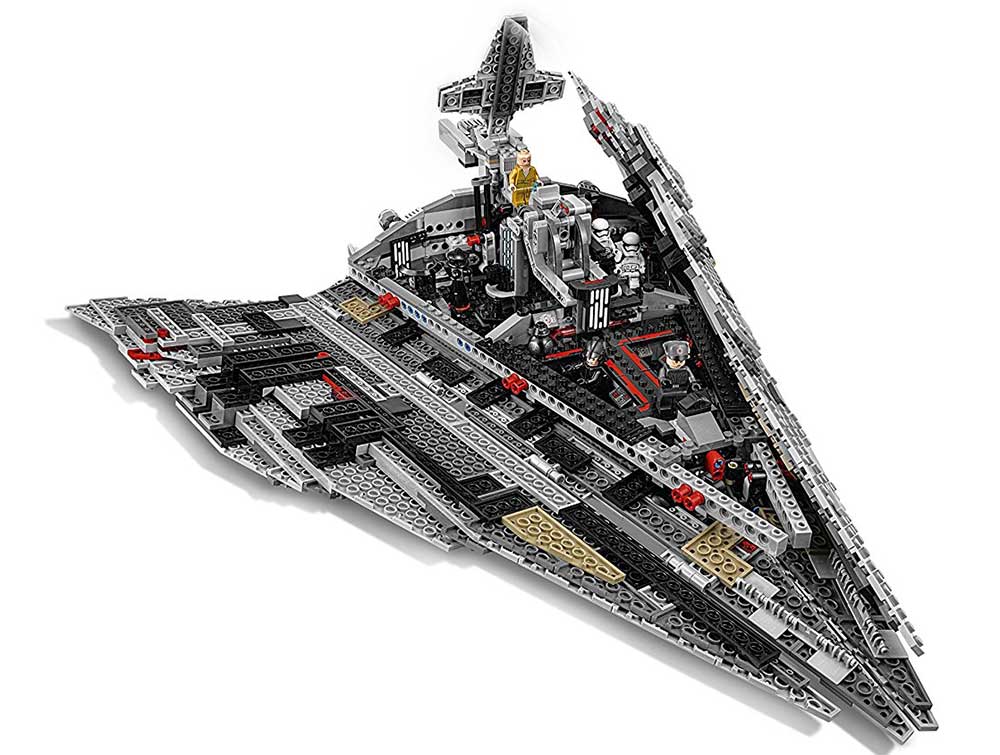 LEGO® STAR WARS™ kocke First Order Star Destroyer - Zvezdani uništitelj Prvog reda 1416 delova 75190 - pogled 4