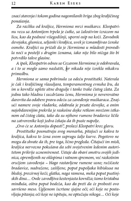 Faraon, Karen Eseks - pogled 4