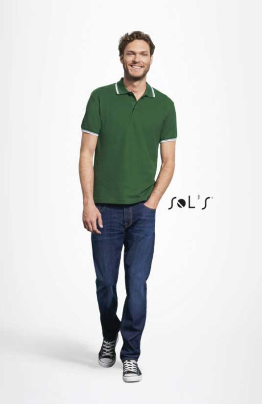 Muška polo majica Sols Practice Golf Green veličina XXL 11365 - pogled 4