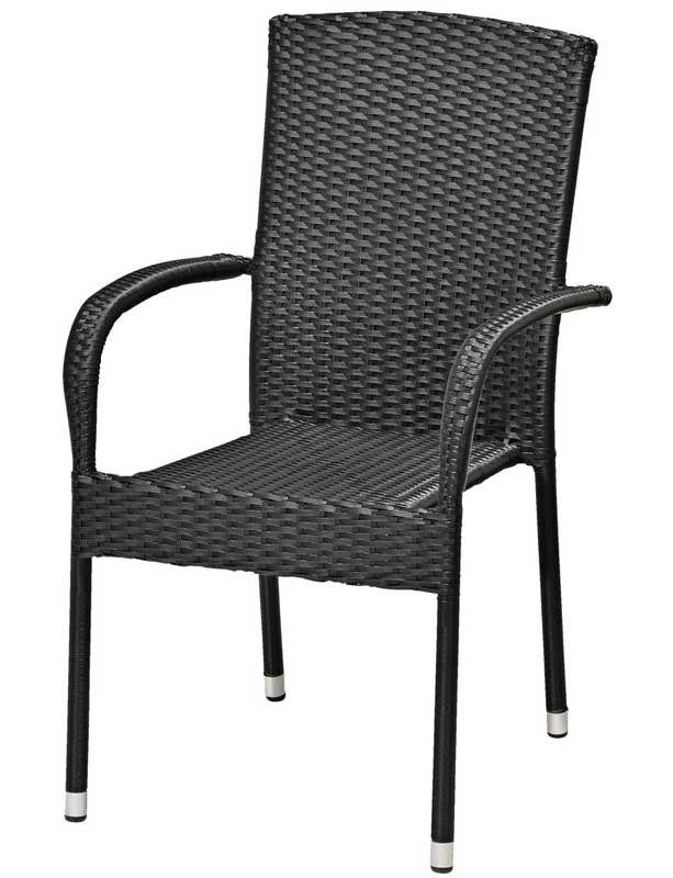 Baštenska stolica Mocco crna - pogled 4