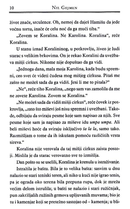 Koralina i Tajanstveni Svet, Nil Gejmen - pogled 4