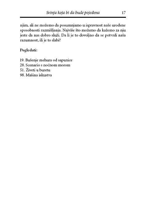 Svinja Koja Bi Da Bude Pojedena I Još 99 Misaonih Ogleda, Džulijan Badžini - pogled 4
