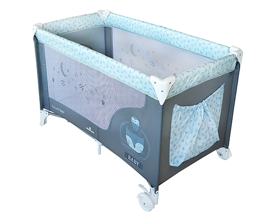 Kikka Boo Prenosivi krevetac DAY AND NIGHT 2 nivoa Blue Fox - pogled 4