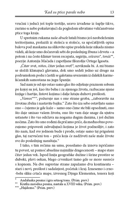 Kad Su Ptice Parale Nebo, Bea Gonzales - pogled 4