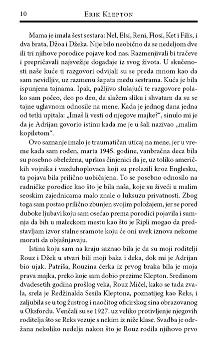 Autobiografija Erik Klepton, Erik Klepton - pogled 4