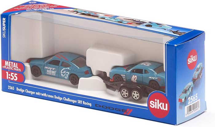 SIKU Automobilčići za decu Dodge Charger i Dodge Challenger SRT Racing na prikolici 2565 - pogled 4