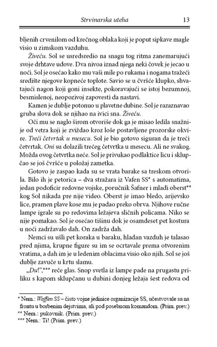 Strvinarska Uteha 1: Otvaranje, Den Simons - pogled 4