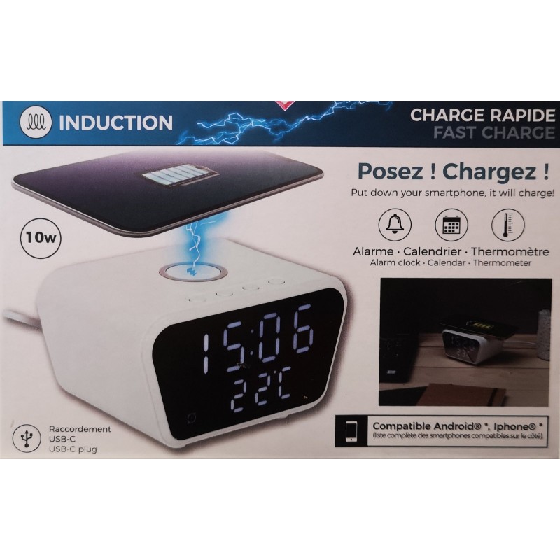 Sat budilnik sa bežičnim punjačem - pogled 4