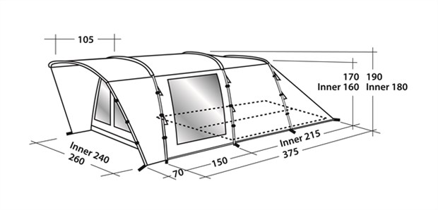 Easy Camp Šator za 4 osobe Palmdale 400 120206 - pogled 4