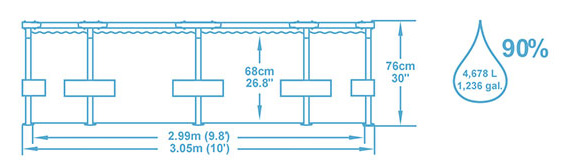 Bazen za dvorište BestWay Steel Pro MAX 305 x 76cm - pogled 4
