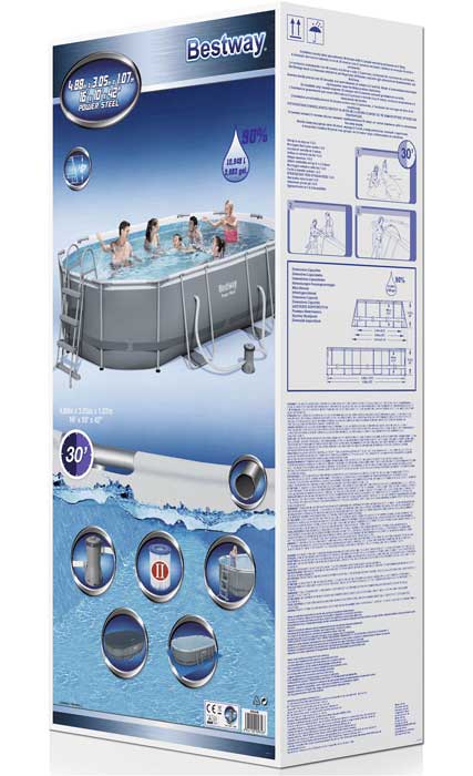 Bestway Ovalni Bazen  sa kompletnom opremom 488x305x107 cm - pogled 4