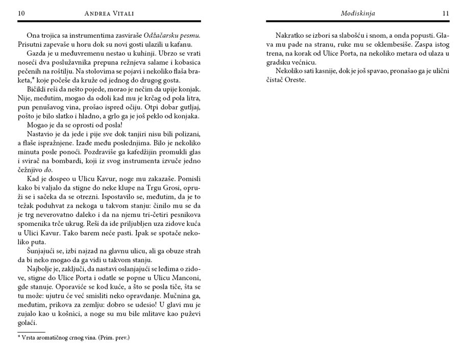 Modiskinja, Andrea Vitali - pogled 4