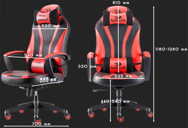 Redragon Metis Radna anatomska stolica C101-BG - pogled 4