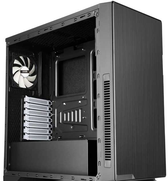 MS Black Widow Pro Gaming tiho kućište za računar - pogled 4