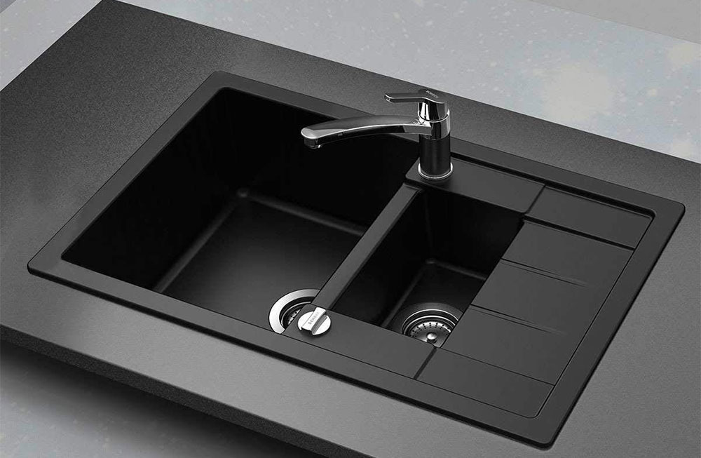  Granitna sudopera Manhattan D-150 crna - pogled 4