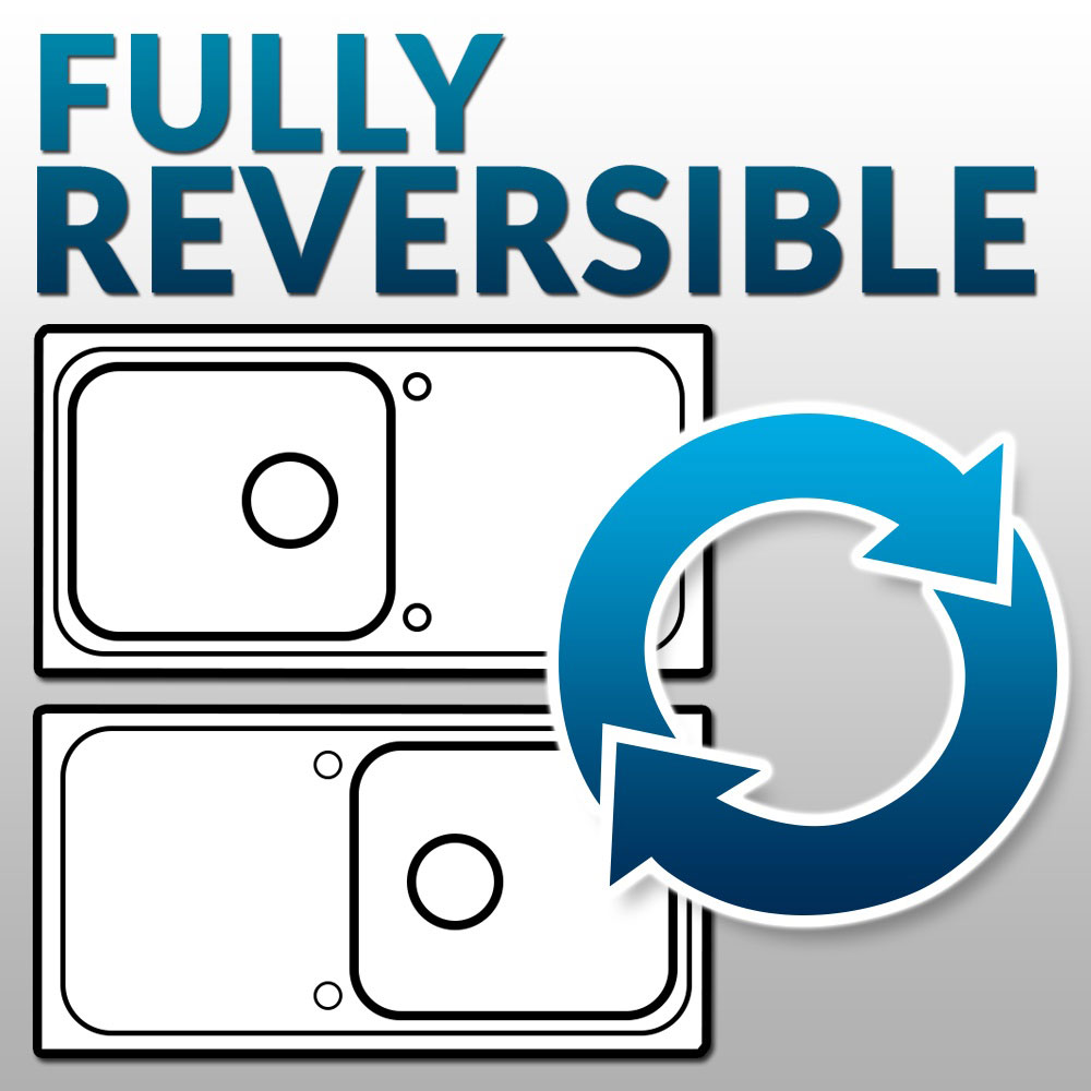 Granitna sudopera Formhaus D-100L chrome siva - pogled 4