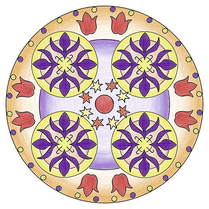 Mandala - bojanka sa šablonima Frozen - Ravensburger 29841 - pogled 4