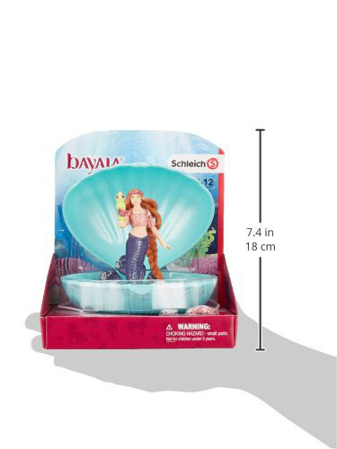 Schleich Figura Bayala - Sirena sa morskim konjicom u školjci 70563 - pogled 4
