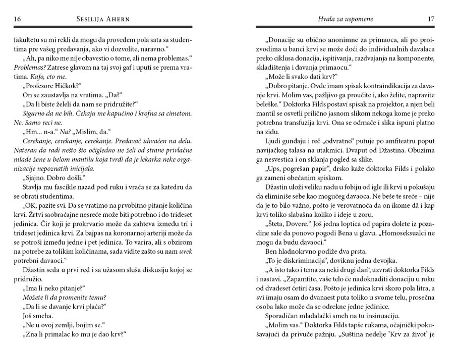 Hvala Za Uspomene, Sesilija Ahern - pogled 4