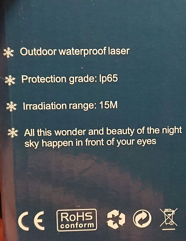 Party Laserski Projektor Za Spoljnu ili Unutrašnju Upotrebu Sa Daljinskim Upravlječem - Zvezdano Nebo - pogled 4