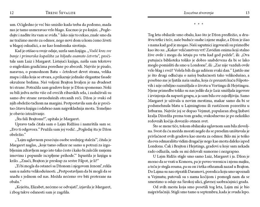 Izuzetna Stvorenja, Trejsi Ševalije - pogled 4