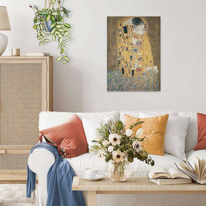 Puzzle Ravensburger Art 1000 delova -  Gustav Klimt Poljubac - pogled 4