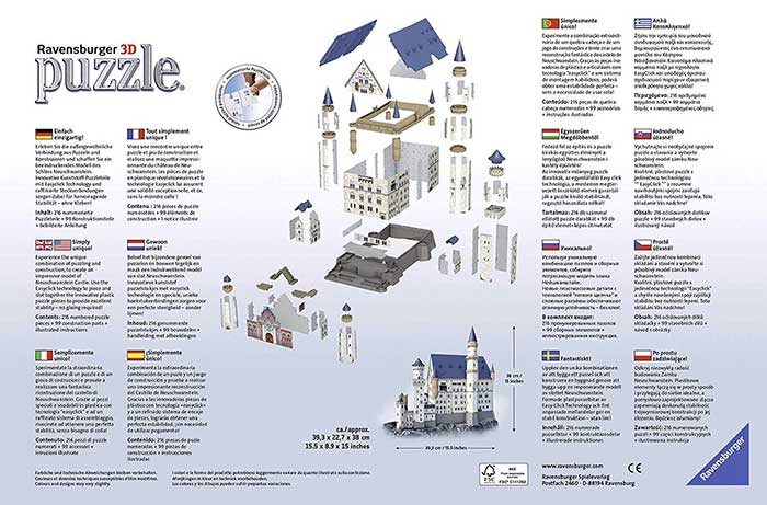 Ravensburger 3D Puzle Zamak Nojšvajnštajn 12573 - pogled 4