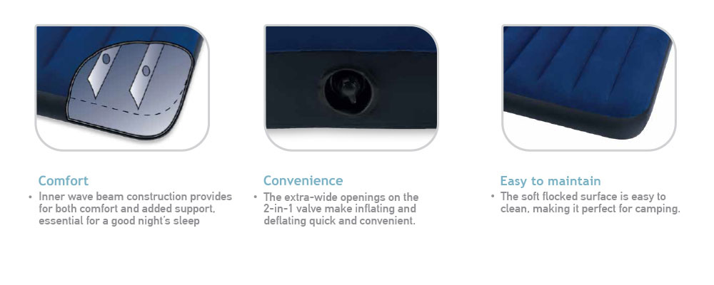 Krevet Na Naduvavanje Intex 68757 - Classic Downy Bed Twin Size - pogled 4