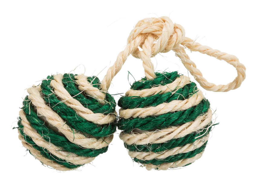 TRIXIE Igračka za mačke LOPTICE NA KANAPU 2kom od sisala - pogled 4