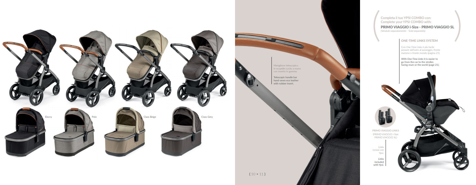 PEG PEREGO Kolica za bebe YPSI COMBO Class Beige - pogled 4
