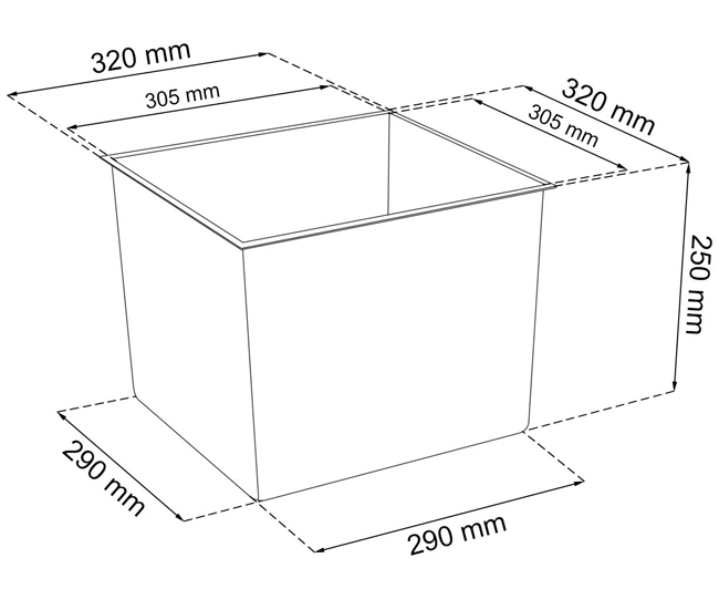 Prosperplast Saksija za cveće sa uloškom Urbi Square 61cm Bela - pogled 4