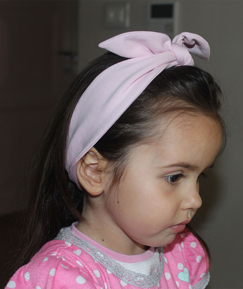 NunaNai traka za kosu roze - pogled 4