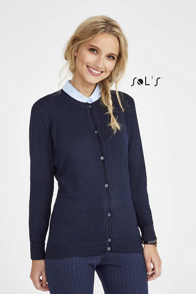 Sols Ženski džemper na kopčanje Griffin Navy veličina M 01716 - pogled 4
