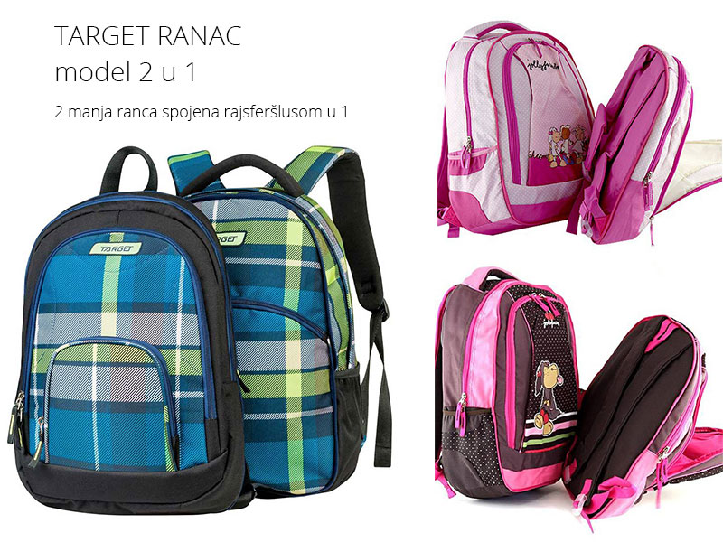 TARGET 2 u 1 - Ranac za školu ALLOVER Ice Blue 21426 - pogled 4