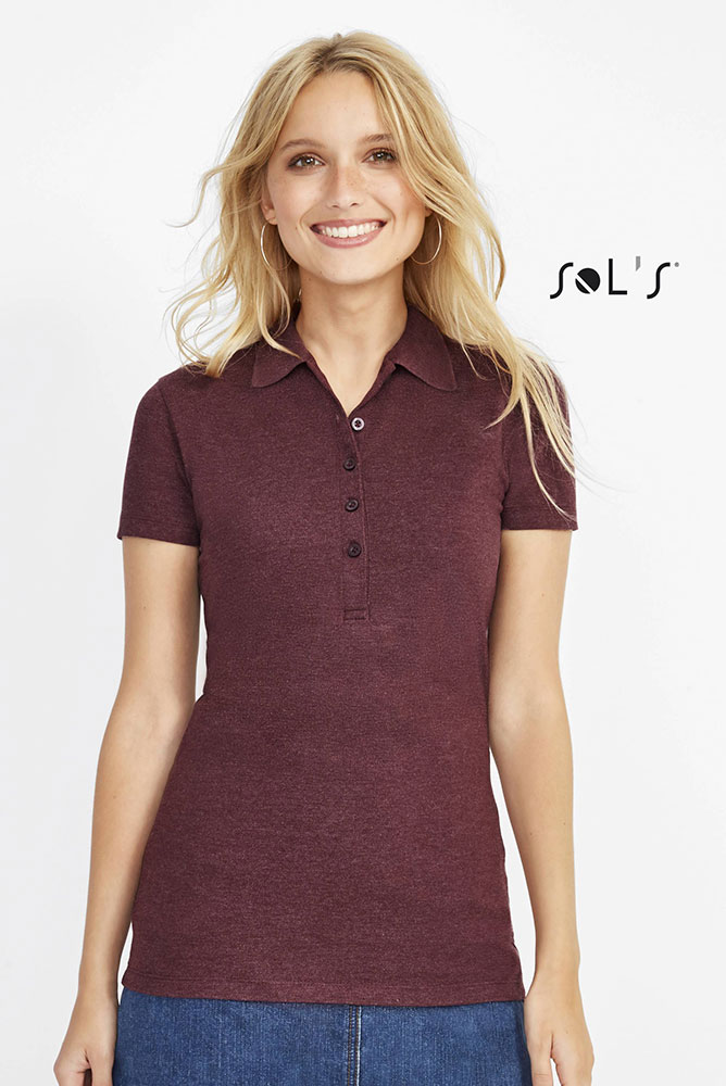 Sols Ženska majca sa kragnom Phoenix Grey veličina L Sols 01709 - pogled 4