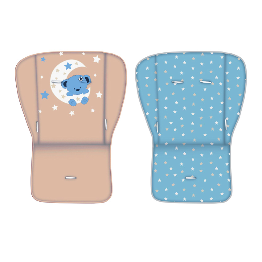 LORELLI Kolica za blizance TWIN Blue and Beige Moon Bear - pogled 4