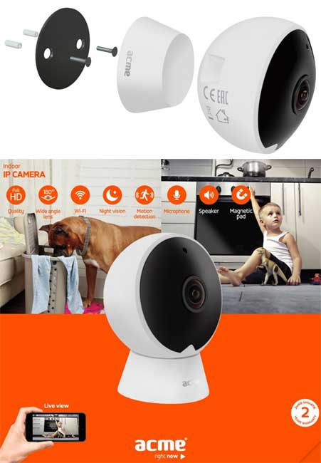 Acme Panoramska kamera sa mikrofonom i zvučnikom IP1202 - pogled 4