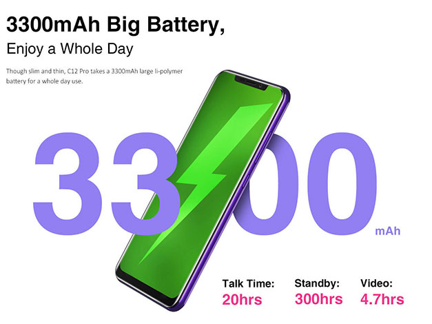 Mobilni telefon Oukitel C12 Gold 16GB 2GB - pogled 4