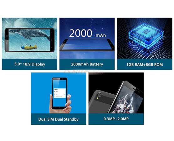 Mobilni telefon Oukitel C10 Gold 8GB 1GB - pogled 4