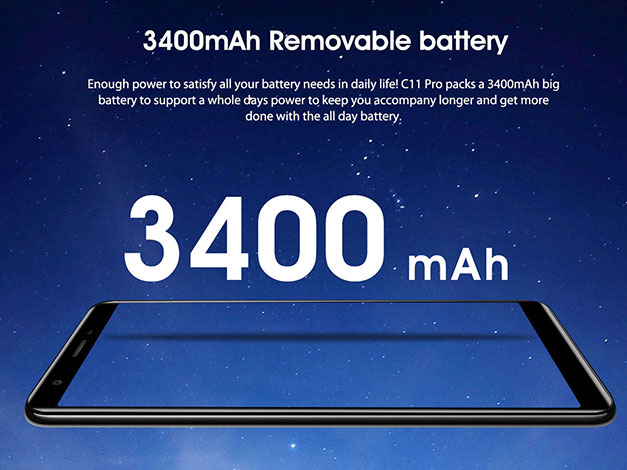 Mobilni telefon Oukitel C11 Pro Black 16GB 3GB - pogled 4