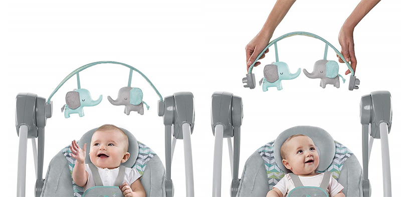 KIDS II Ingenuity Ljuljaška-ležaljka za bebe Joungle Journey - pogled 4