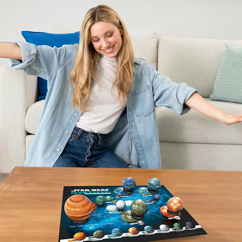 3D Puzzle Planete Star Wars galaksije 531 deo Ravensburger 11577 - pogled 4