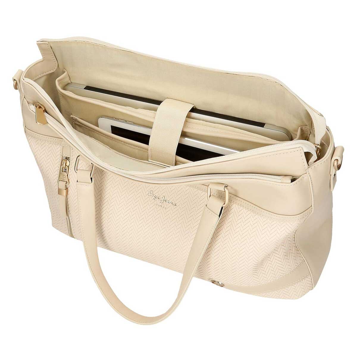 Ženska torba za laptop Pepe Jeans Sprig beige 79166 - pogled 4