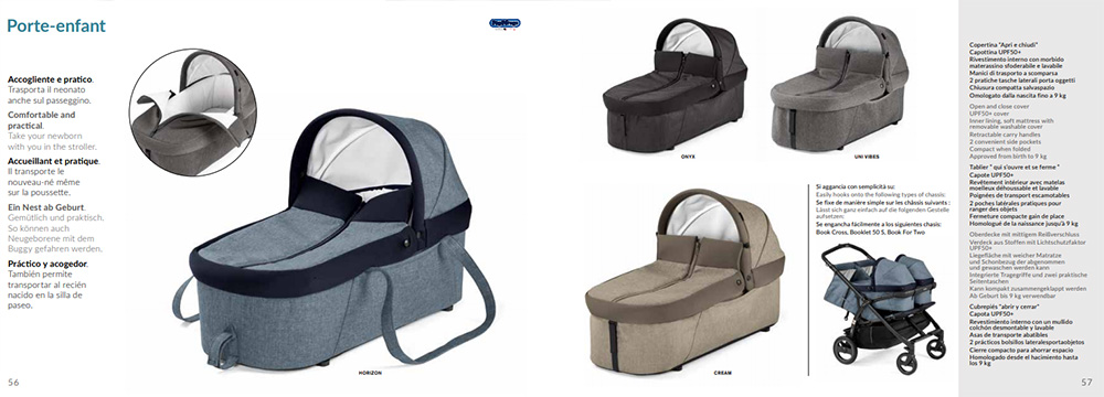 PEG PEREGO Nosiljka za bebe za kolica BOOK FOR TWO Class Beige - pogled 4