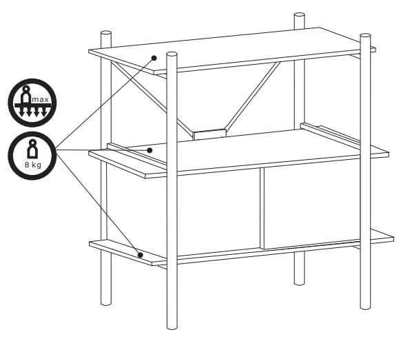 Polica sa kliznim vratima Vario - pogled 4